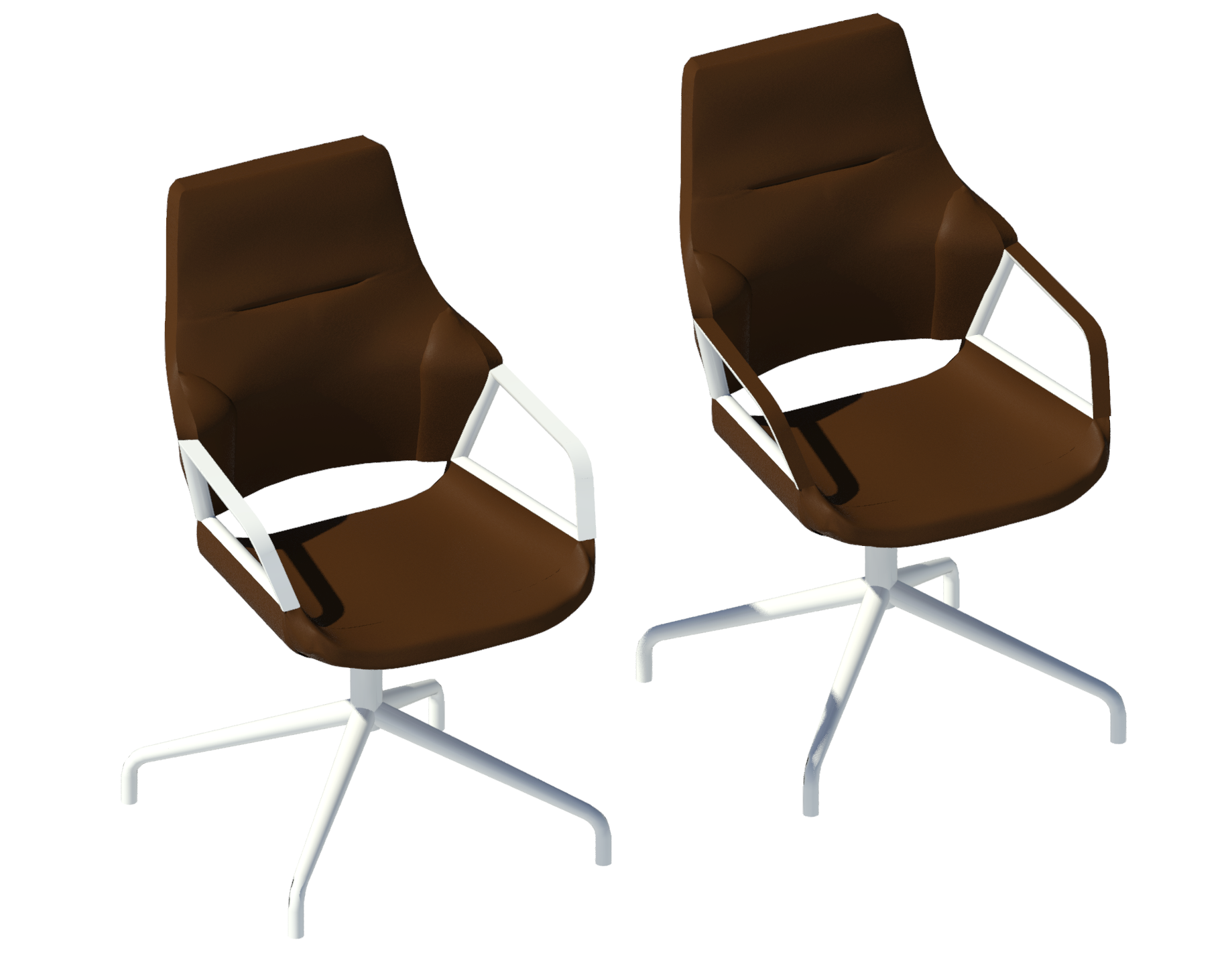 Revit content, Revit raytrace,  armrest material option, Wilkhahn executive conference chair, brown, frames, Kinship content